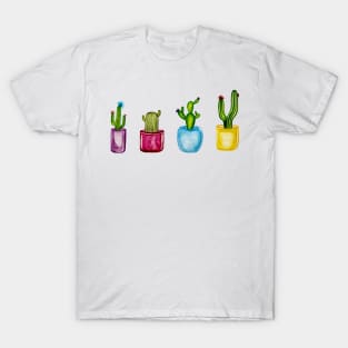 Colorful Flowered Cacti T-Shirt